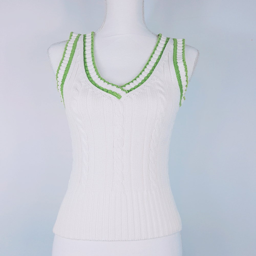 Ann Taylor Loft Sweater Popover Vest Shirt